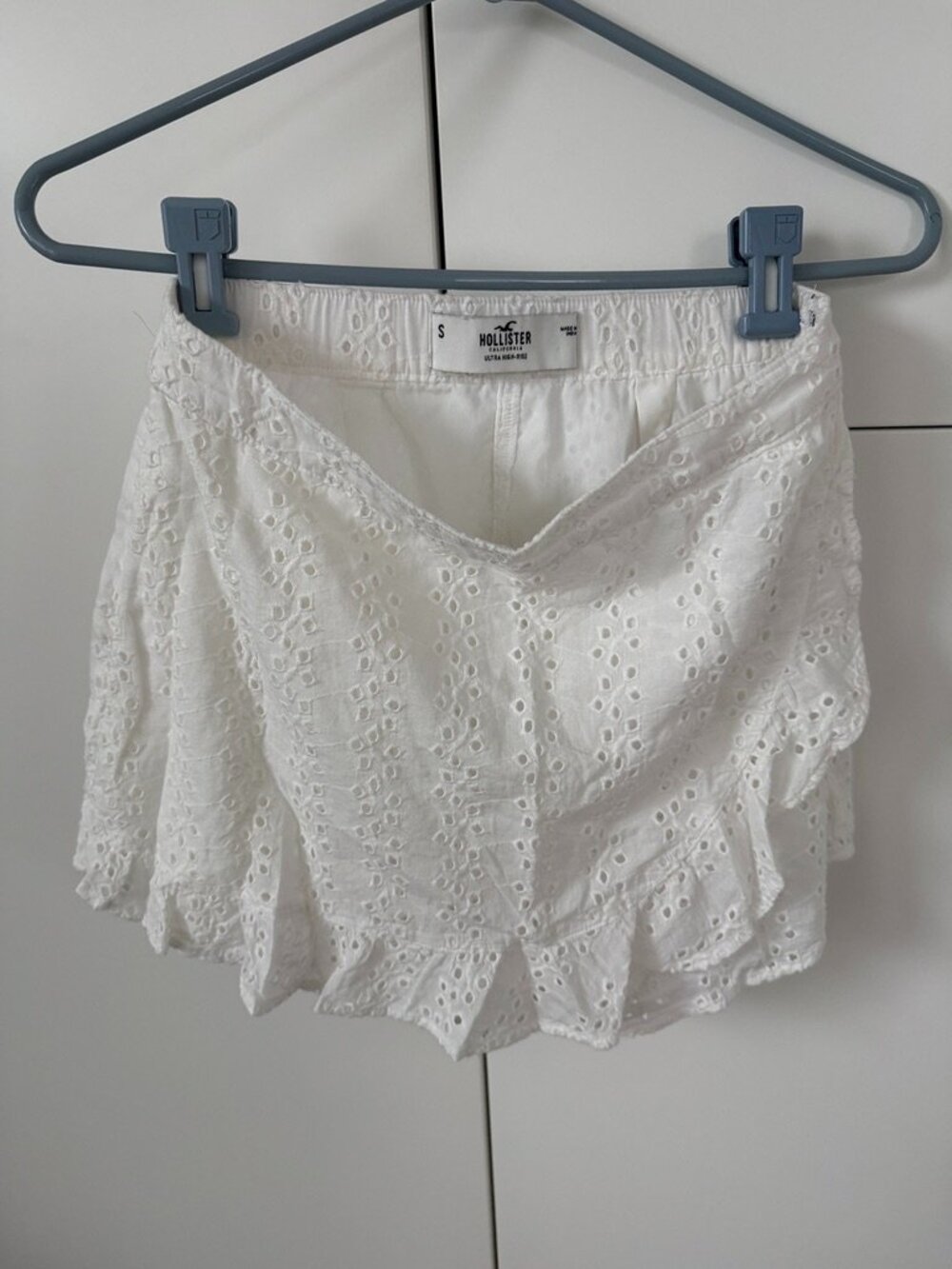 Hollister Eyelet Mini Skort White Size Small